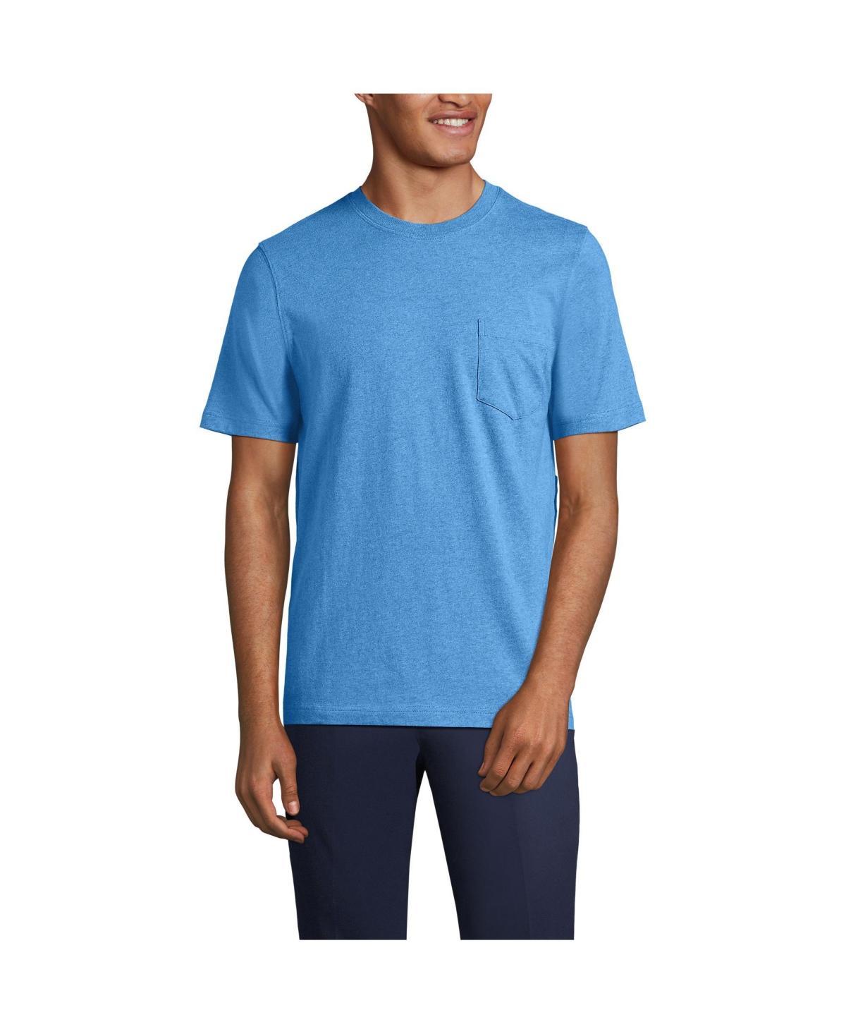 Mens Lands End Super-T Short Sleeve T-Shirt with Pocket Product Image