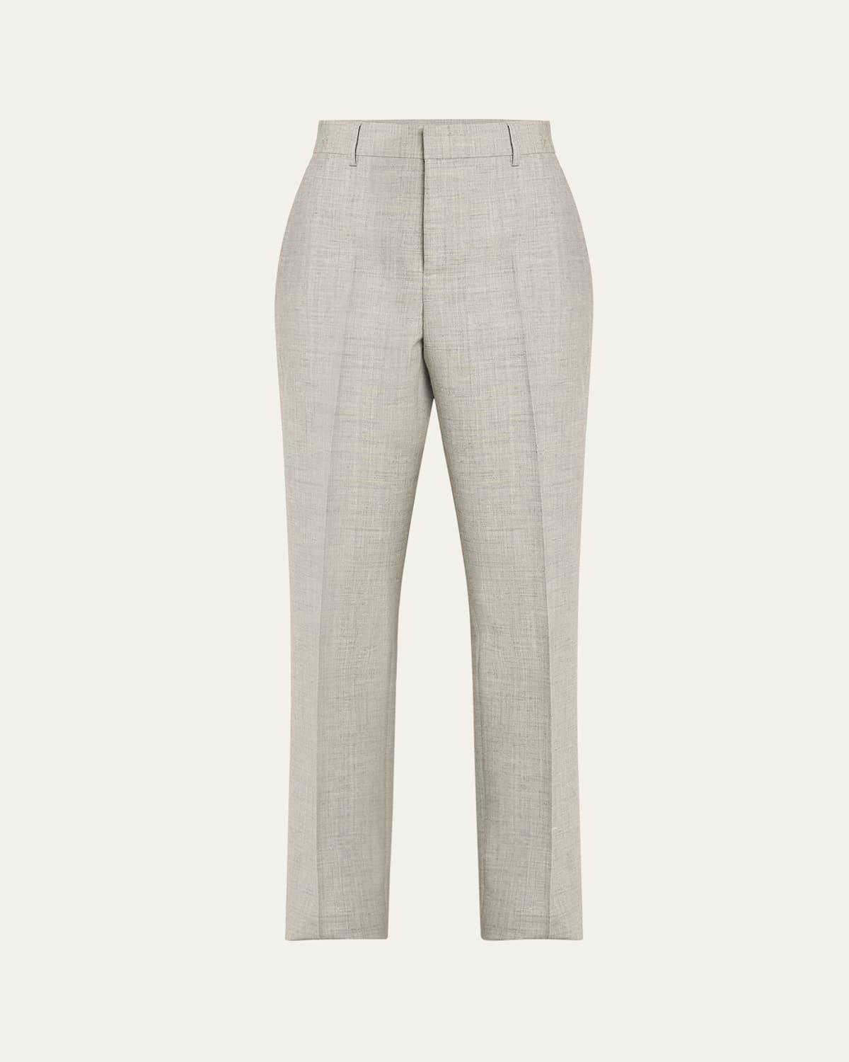 Mens Melange Wool-Blend Pants Product Image