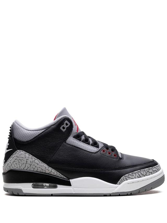 JORDAN Air  3 "black Cement" Sneakers In Black/fire Product Image