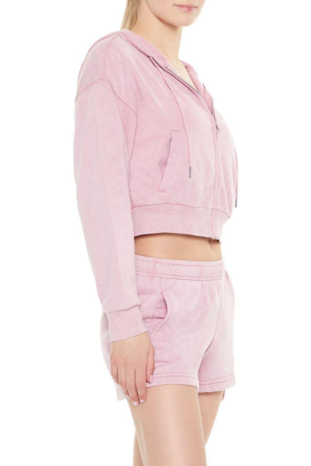 Cropped Cloud Wash Zip-Up Hoodie | Forever 21 Product Image