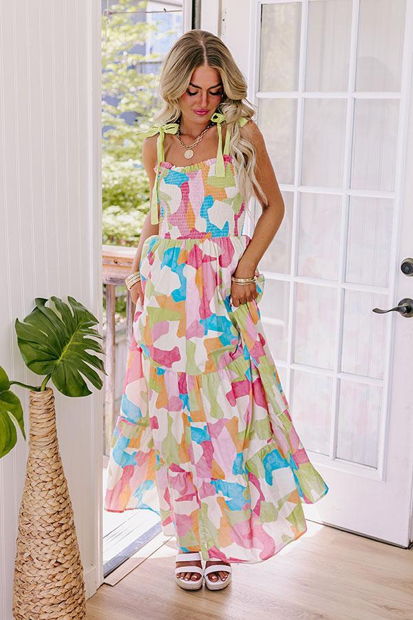 Fun In The Sun Smocked Maxi Dress Product Image