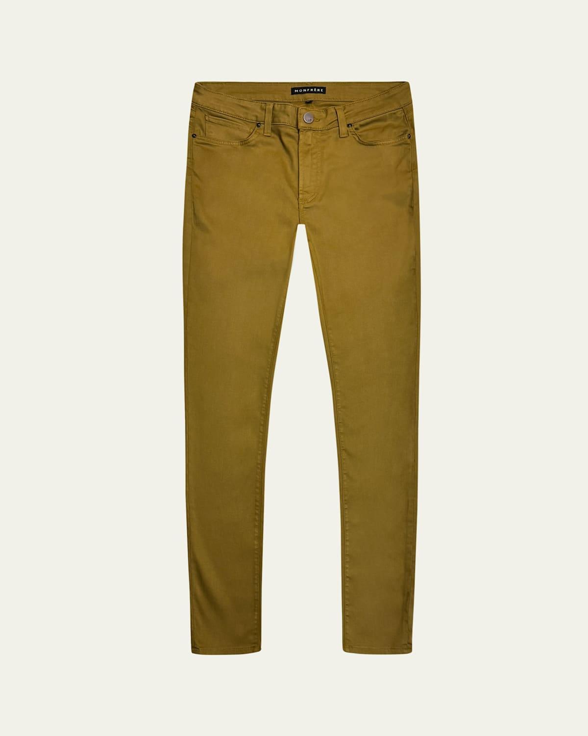 Mens Brando Brown Denim Skinny Jeans product image