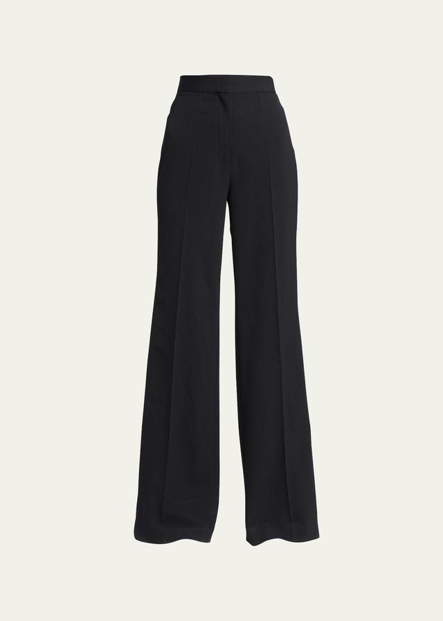 Womens Stretch-Wool Flare Pants Product Image