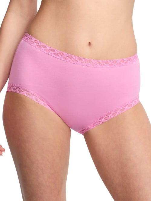 Natori Bliss Lace-Trim High Rise Cotton Brief 755058 Product Image