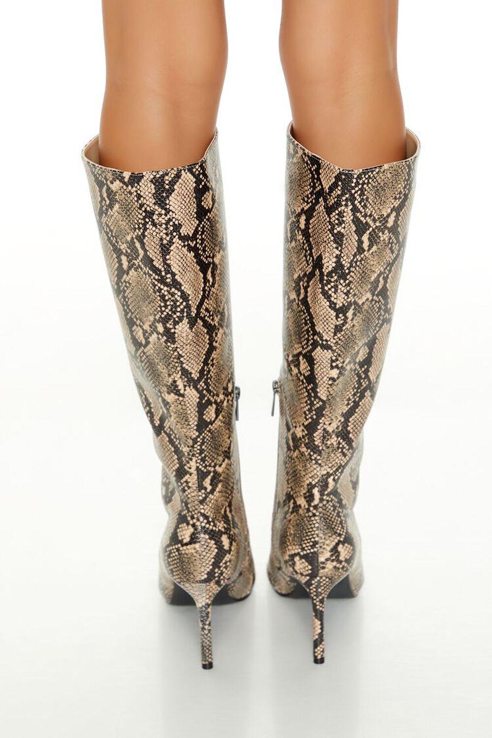 Snake Print Stiletto Boots | Forever 21 Product Image