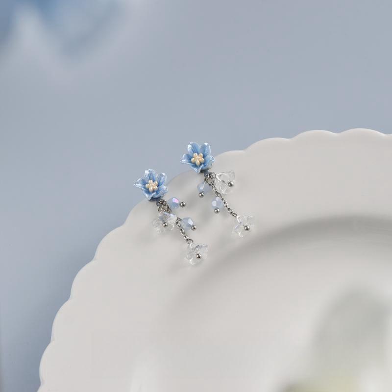 Flower Bead Drop Earring Product Image