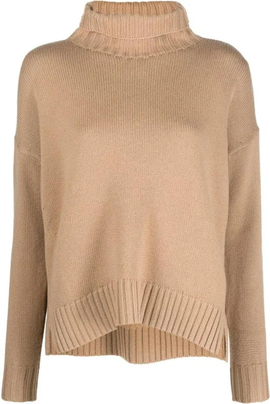 Women's Wool Turtle-neck Sweater In Camel product image