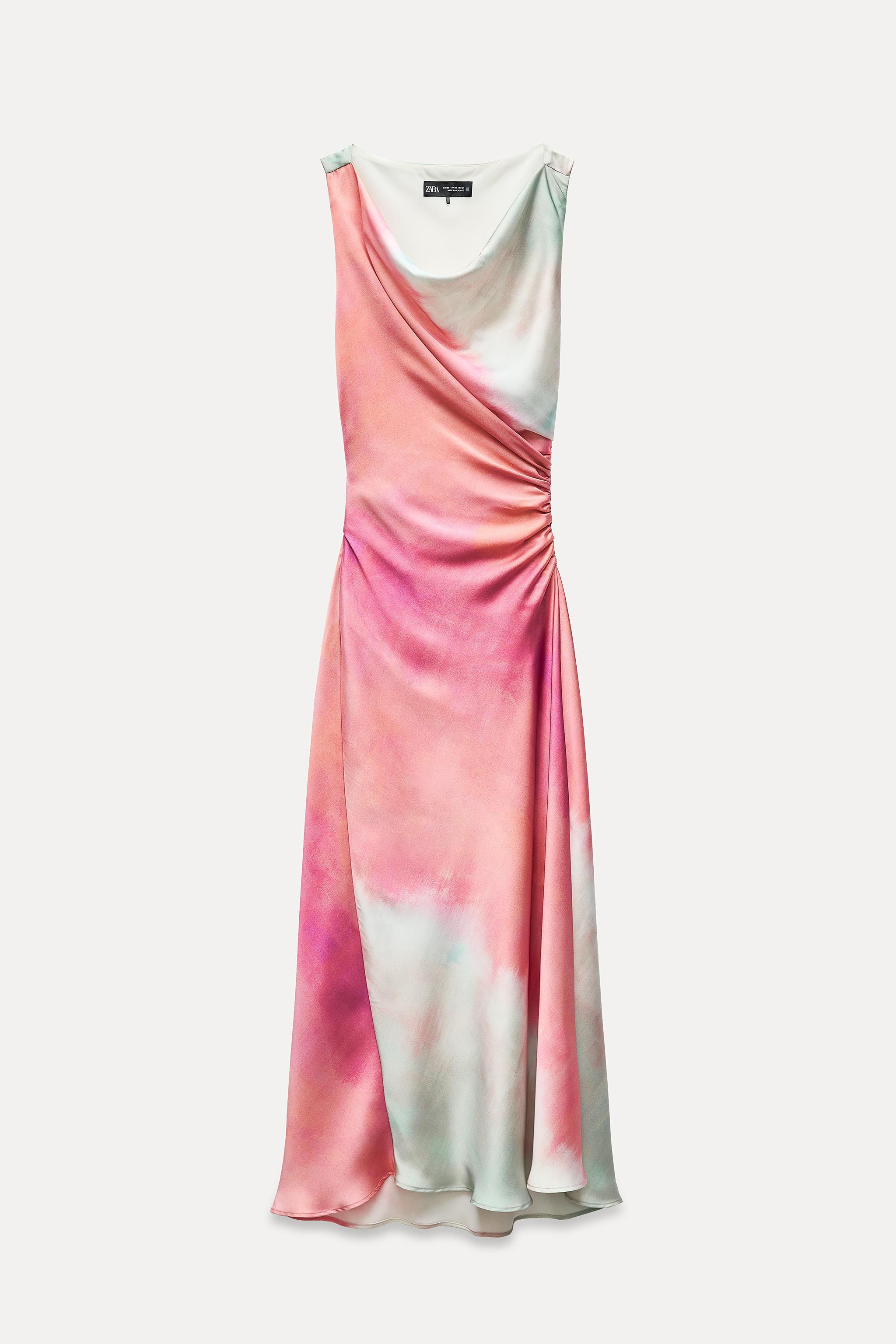 TIE DYE PRINT MIDI DRESS Product Image