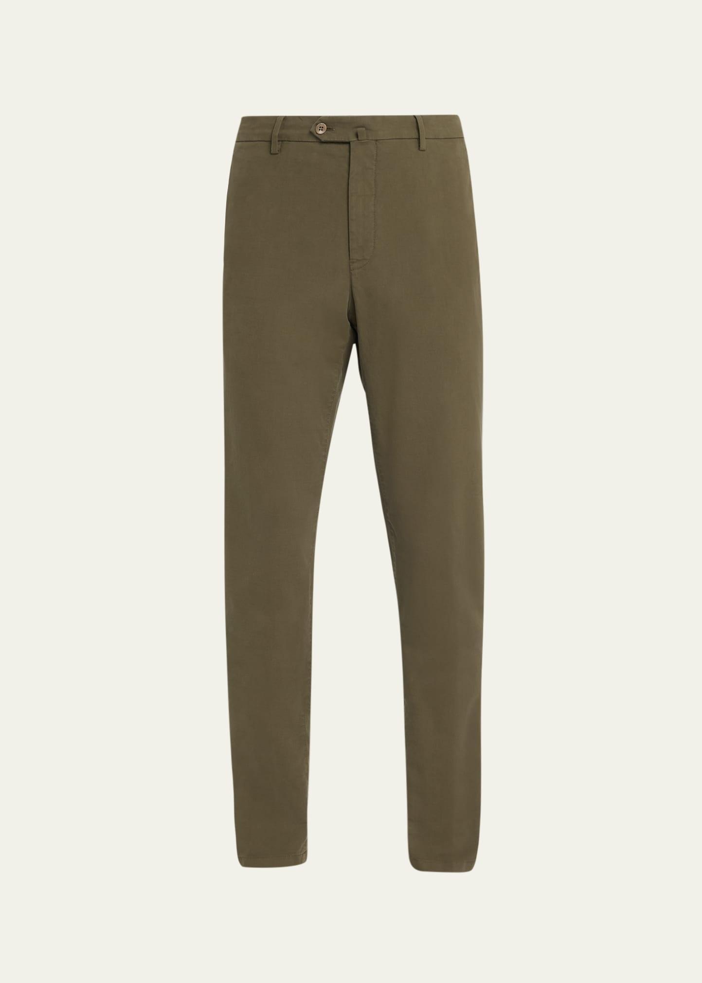 Mens Slim Sport Cotton Dyed Trousers Product Image