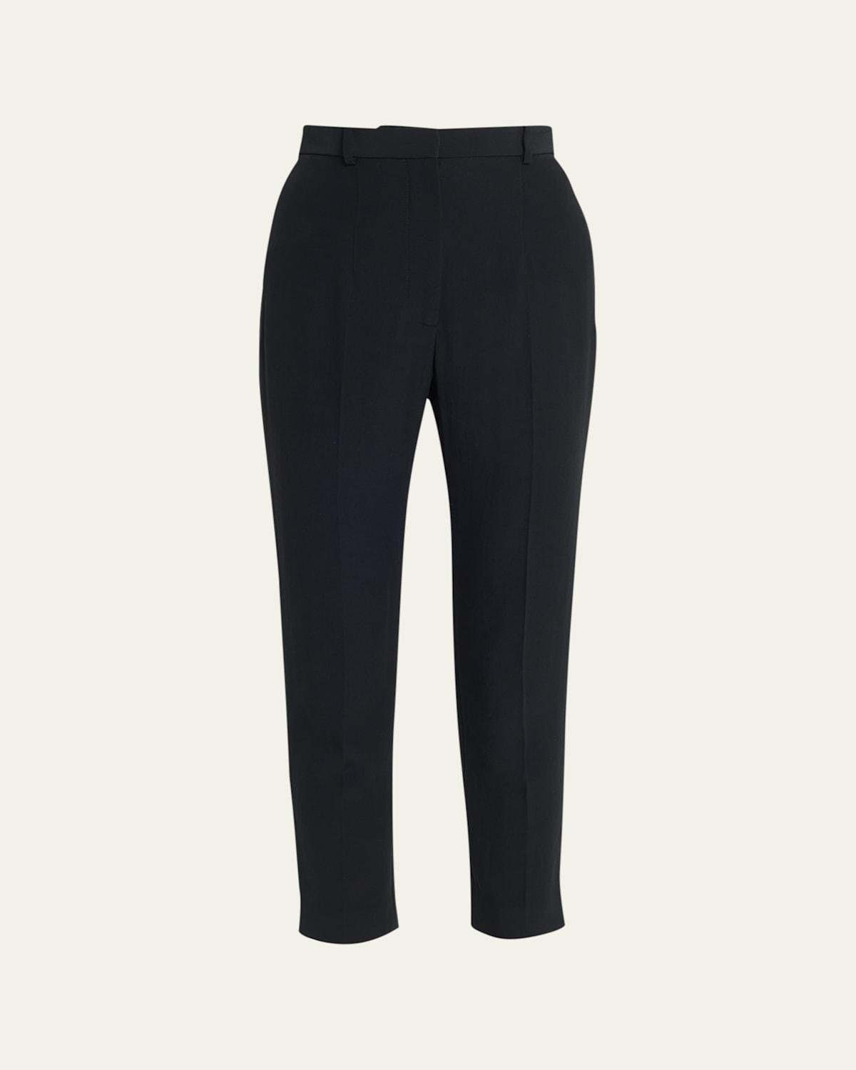 High-Waist Crop Cigarette Trousers Product Image