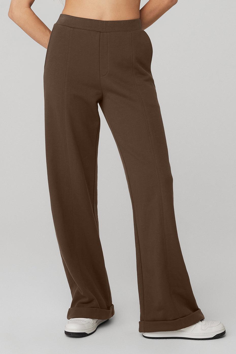 High-Waist Trouser Wide Leg Pant - Espresso Female Product Image