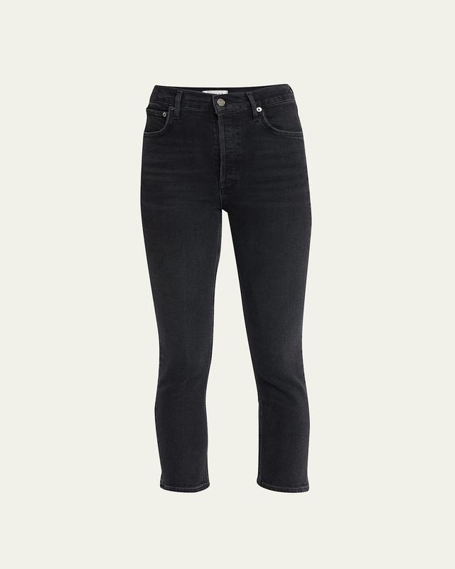 Agolde Riley High Rise Cropped Straight Jeans in Panoramic Product Image