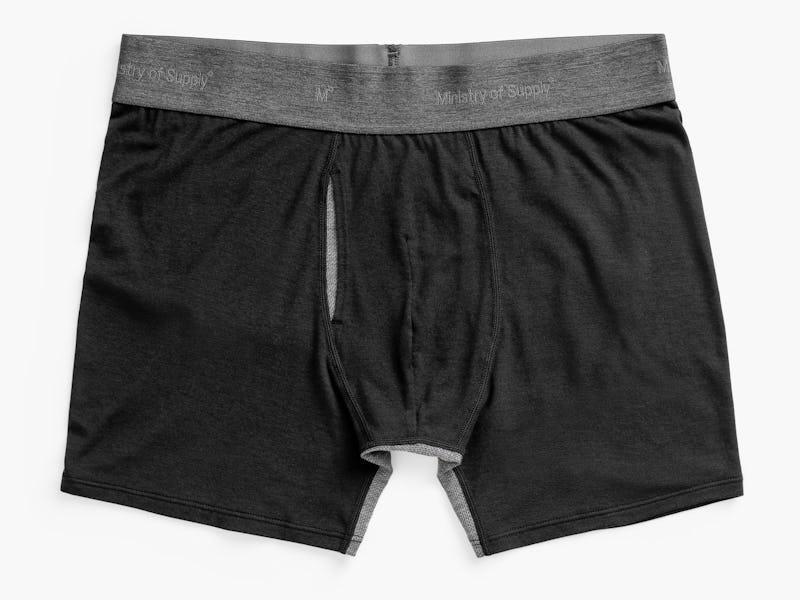 Black Men's Composite Merino Boxer Brief Product Image