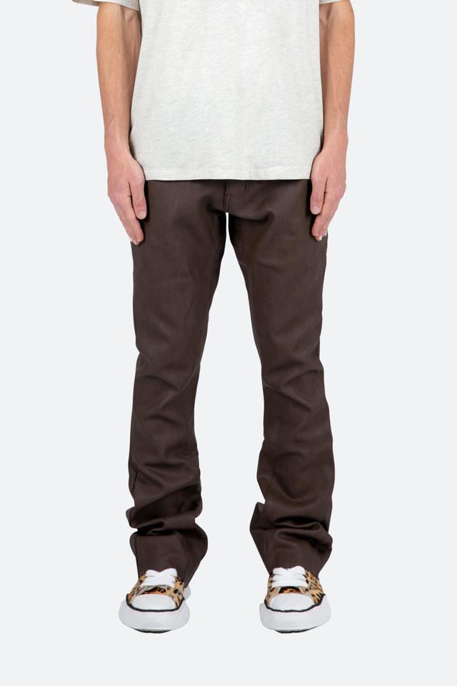 B460 Leather Flare Pants - Brown Product Image