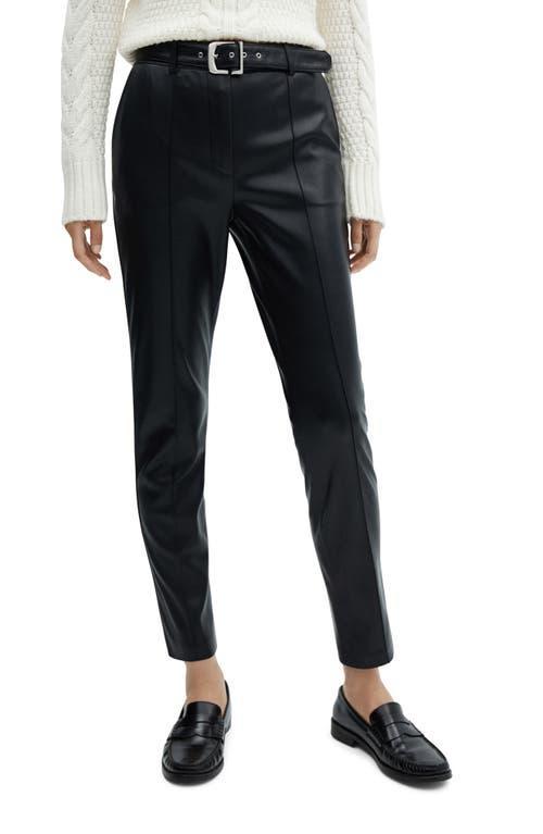 Mango slim leg tailored cigarette pants Product Image