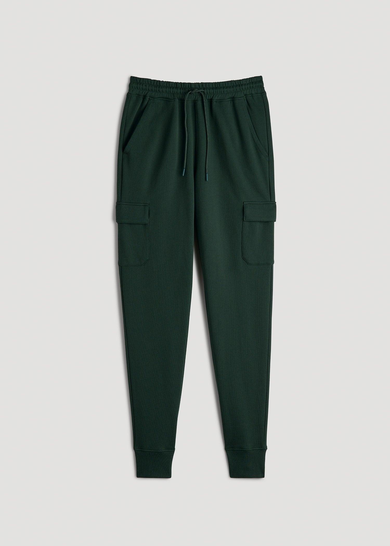 Fleece Cargo Jogger For Tall Men in Rain Forest Product Image