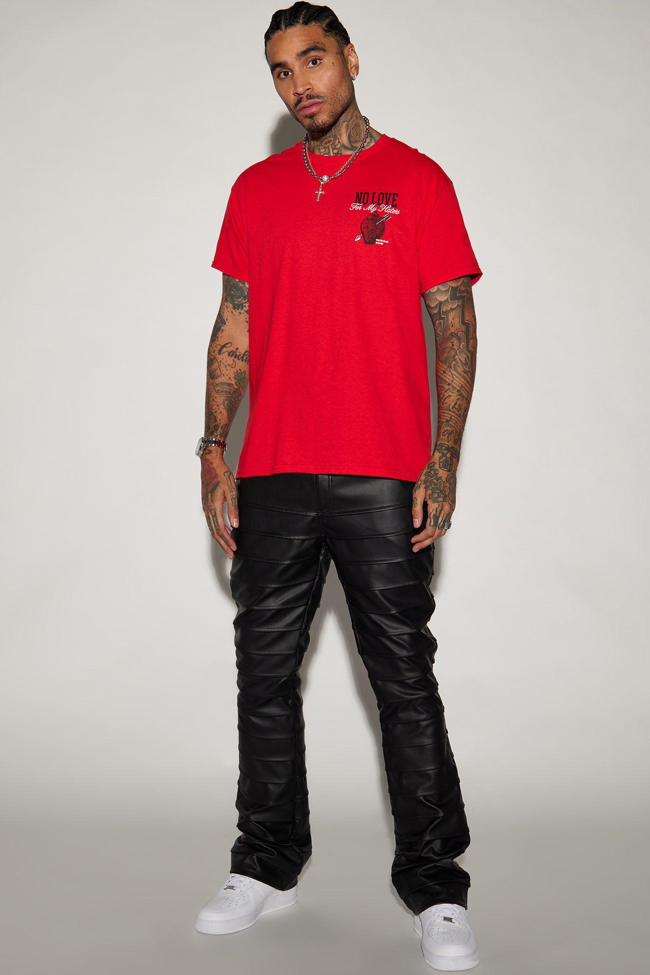 No Love For My Haters Short Sleeve Tee - Red Product Image