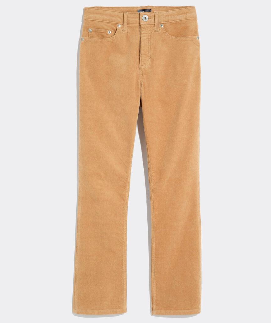 Kick Flare Mid-Rise Corduroy Pants Product Image