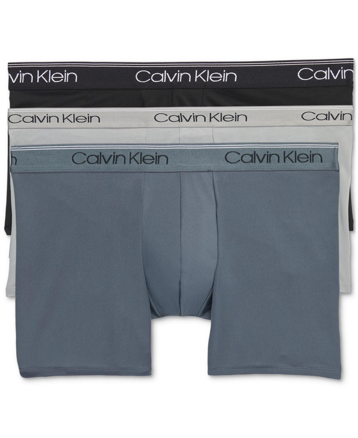 Calvin Klein Mens 3-Pack Microfiber Stretch Low-Rise Trunk Underwear Product Image