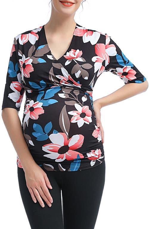 Kimi and Kai Essential Ruched Maternity/Nursing Top Product Image