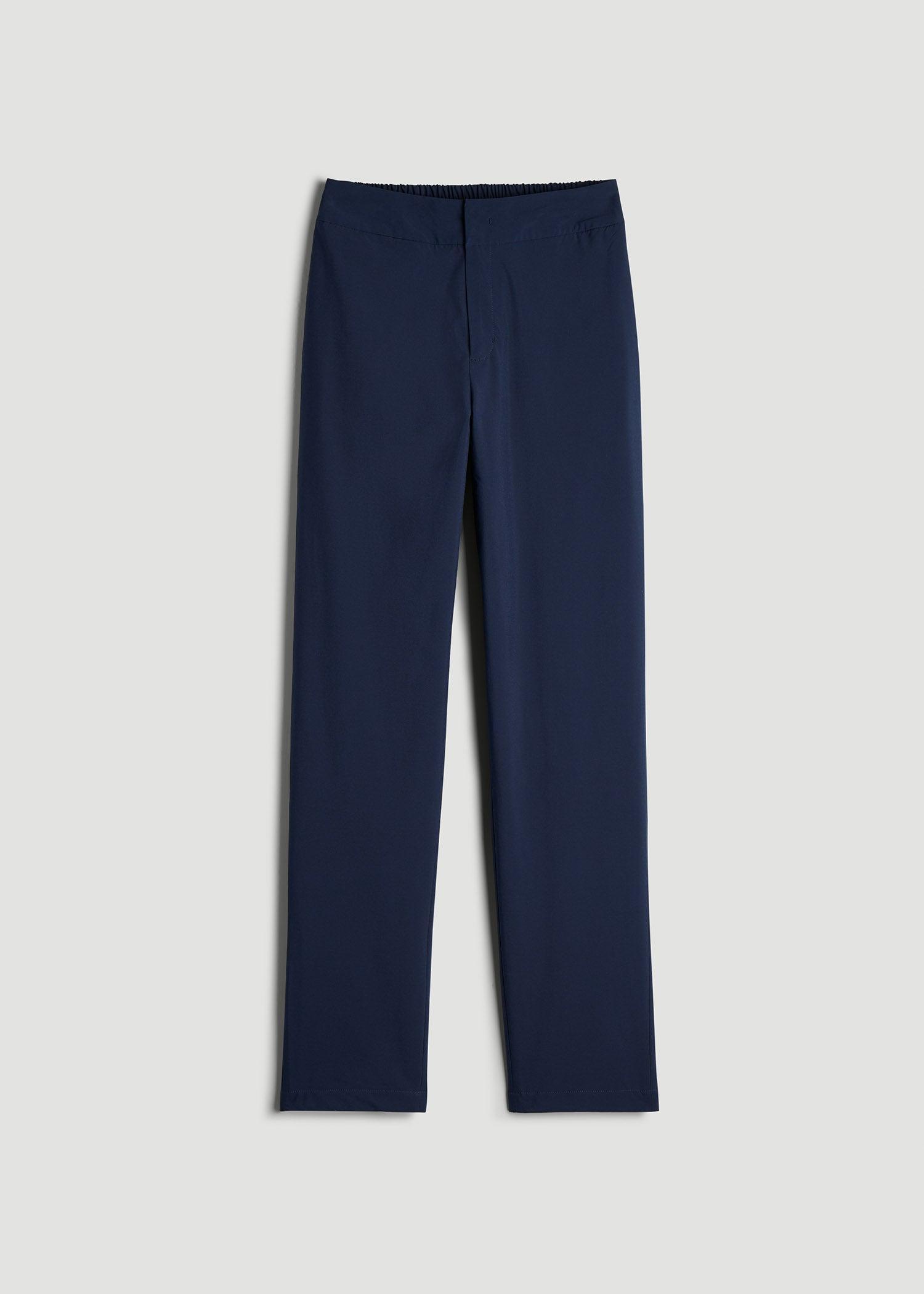 Pull On Fleece Lined Trouser Pants for Tall Women in Navy Product Image