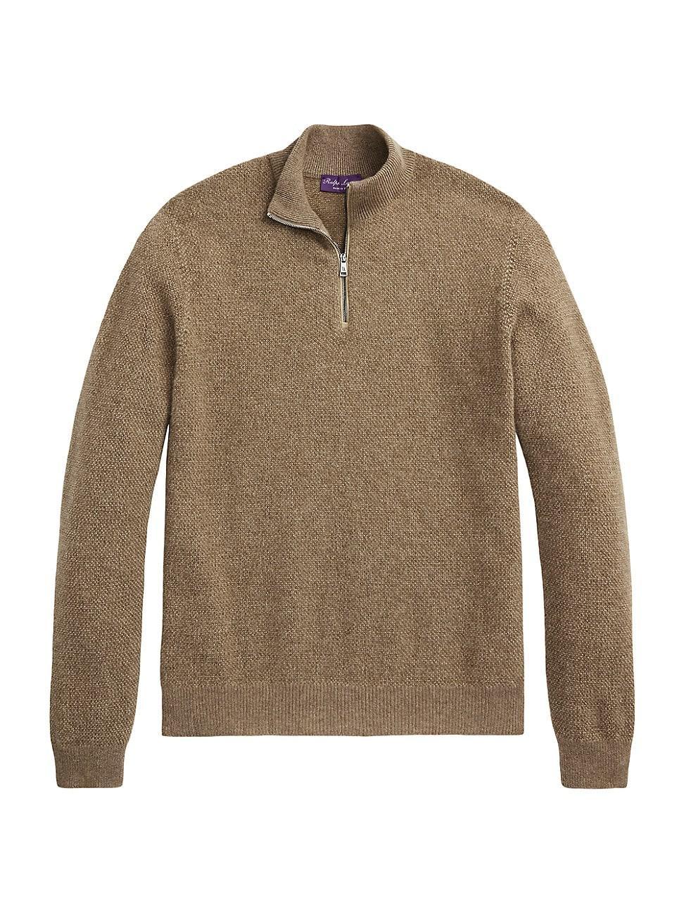 Mens Cashmere Half-Zip Pullover Product Image