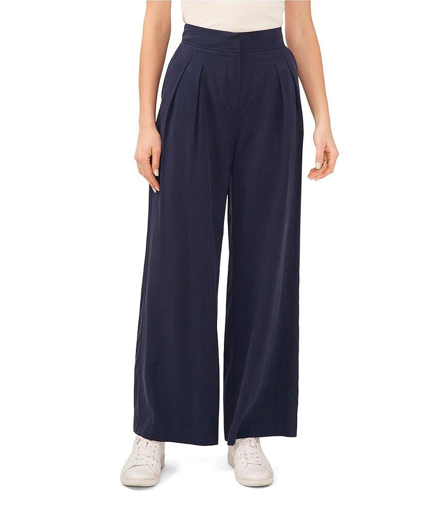 Chelsea & Violet Wide Leg Pleated Tencel Pants Product Image