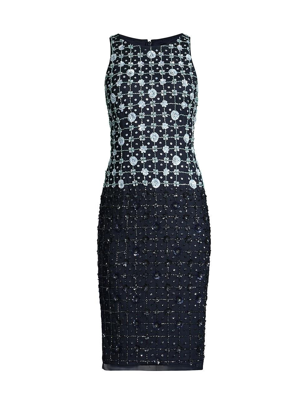 Womens Beaded Sleeveless Midi-Dress product image