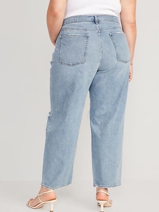 Mid-Rise Boyfriend Loose Jeans Product Image