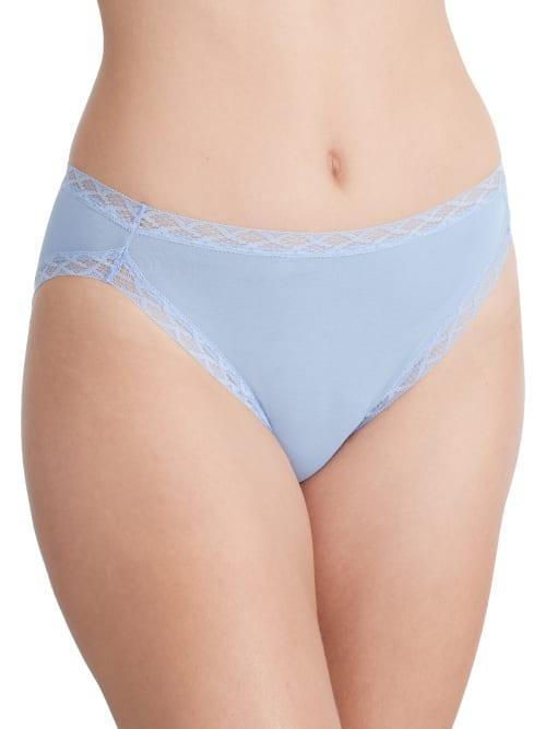 Natori Bliss Lace-Trim Cotton French-Cut Brief Underwear 152058 Product Image