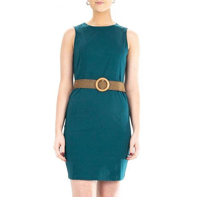 Womens Nina Leonard Millennium Sheath Dress Med Green Product Image