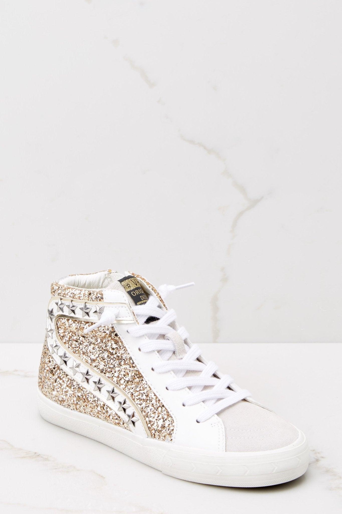 Vintage Havana Mateel Gold Grey Multi Glitter High Top Sneakers Product Image