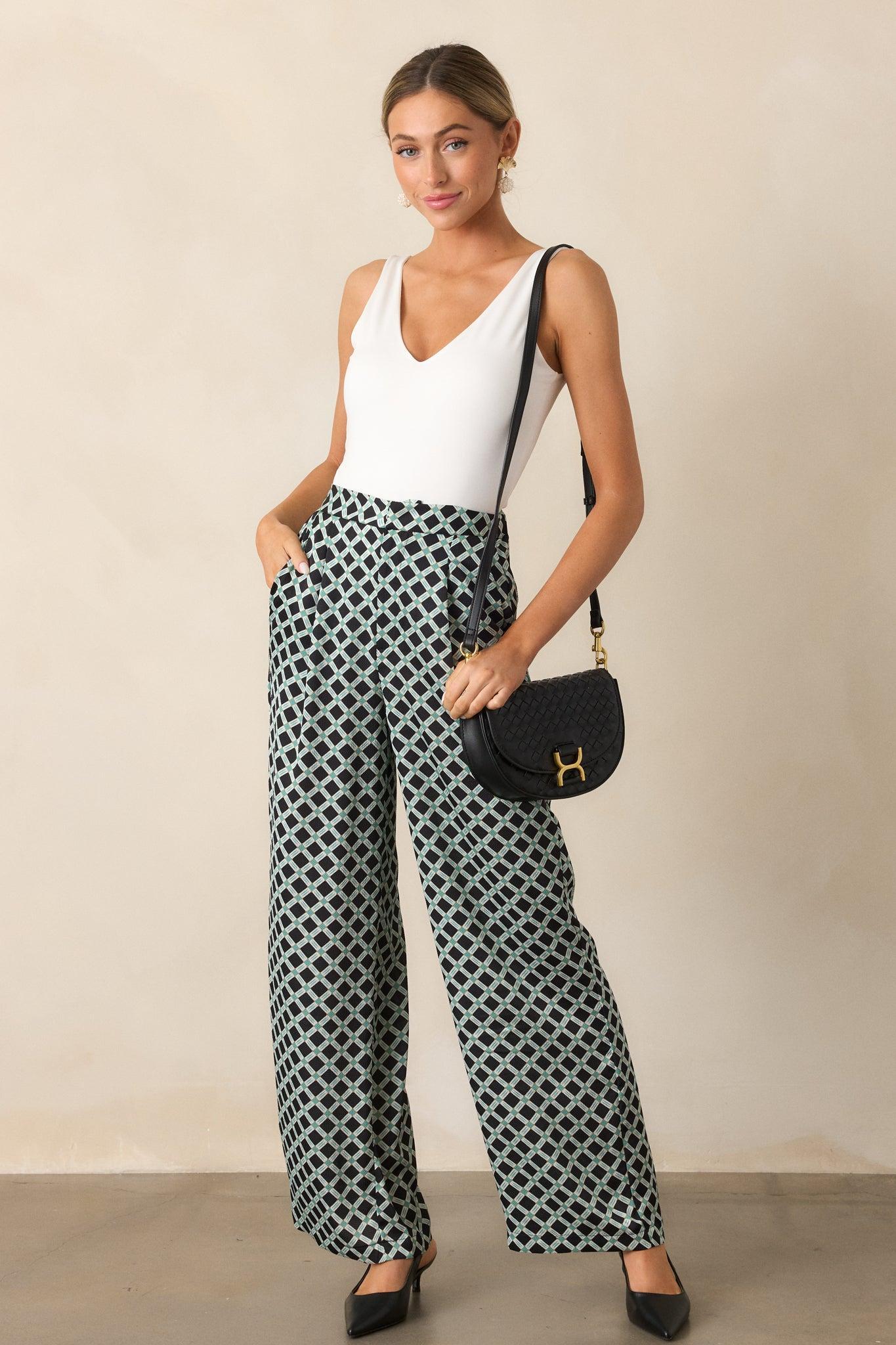 MINKPINK Nova Black Wide Leg Pant Product Image