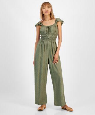 Women's Scoop-Neck Clip-Dot Jumpsuit, Created for Macy's  Product Image