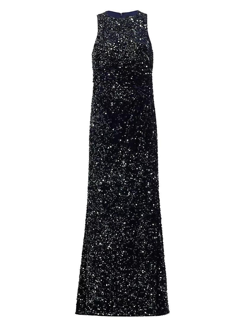 Sequined Racerback Gown Product Image