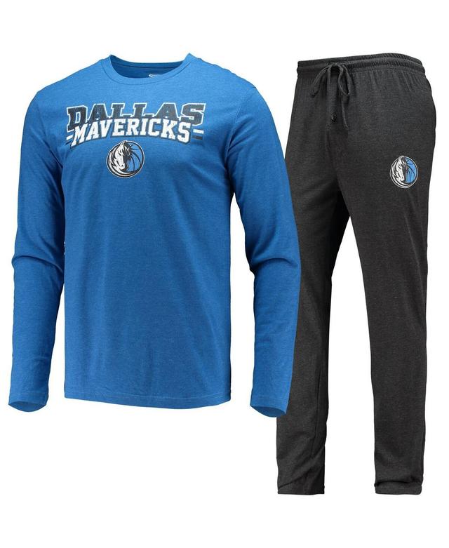 Mens Concepts Sport /Blue Dallas Mavericks Long Sleeve T-Shirt & Pants Sleep Set Product Image