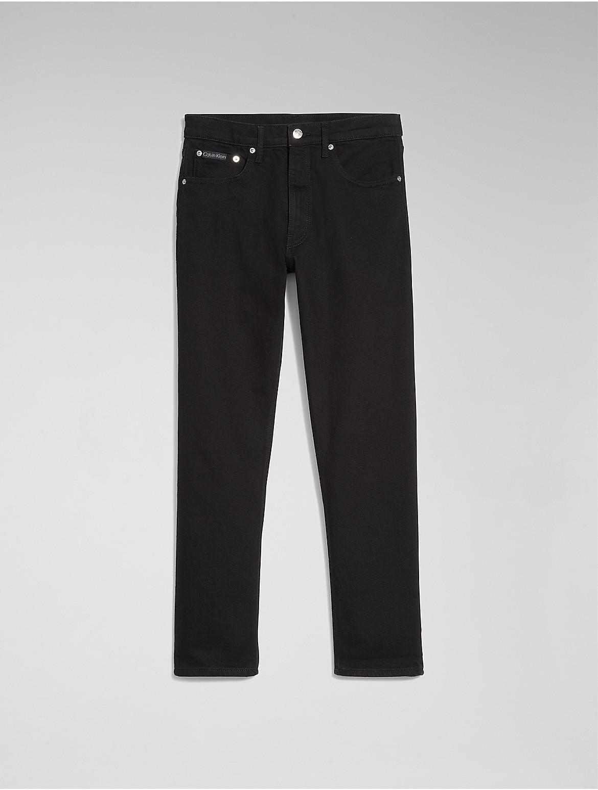 Calvin Klein Womens Original Straight Fit Jean - Black - 32 Product Image