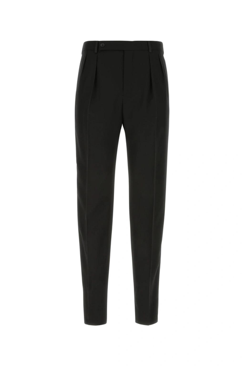 High Waist Straight Leg Trousers In Black Product Image