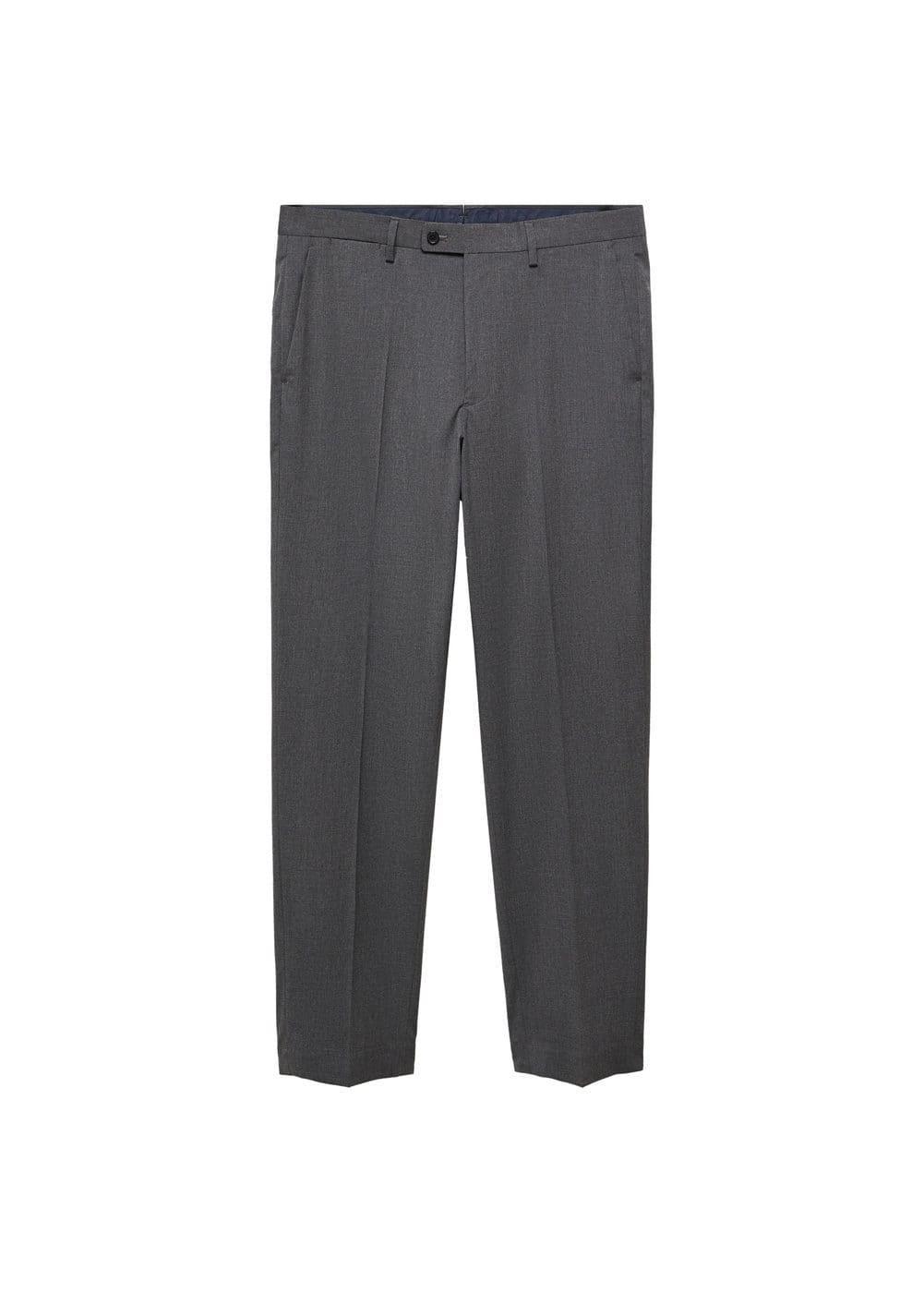 MANGO MAN - Stretch fabric slim-fit suit pants greyMen Product Image