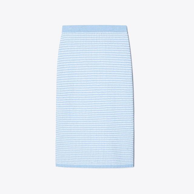 Striped Stitch Cotton Midi Skirt Product Image