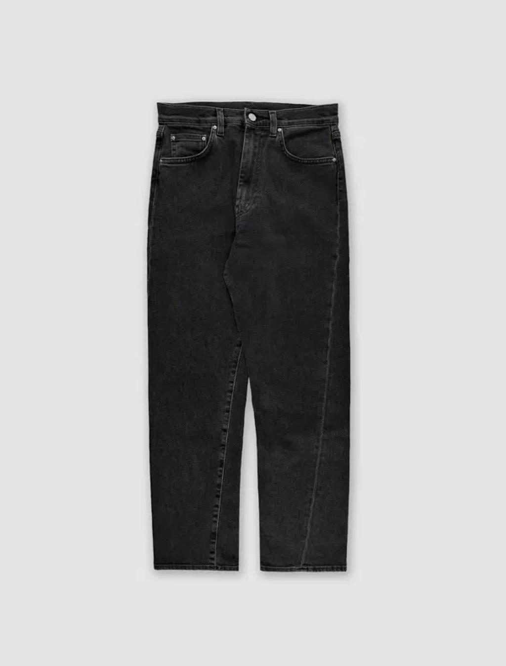 Denim With Bias Stitching In Grey Product Image