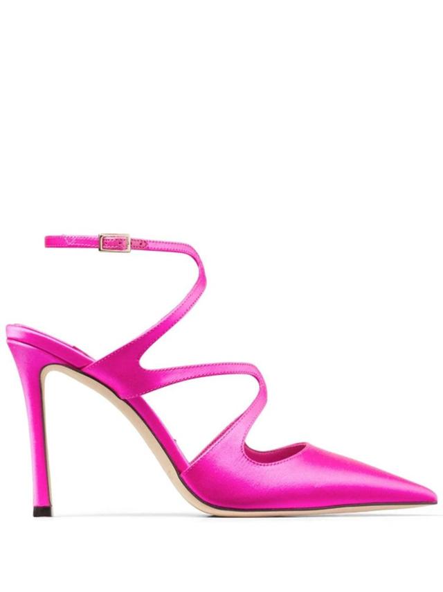 Azia 95mm Satin Pumps In Pink Product Image