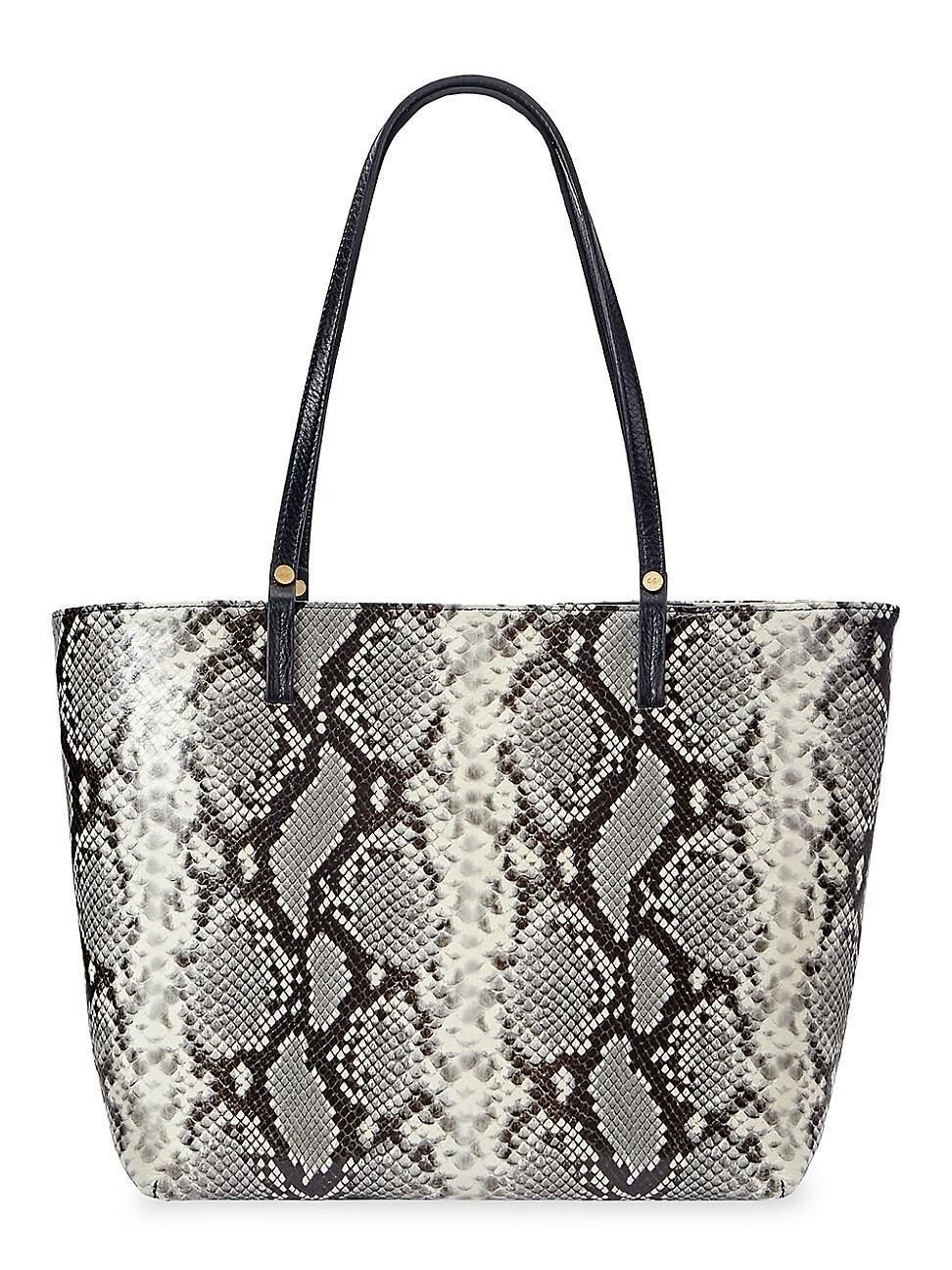 Womens Tori Python-Embossed Leather Tote Product Image