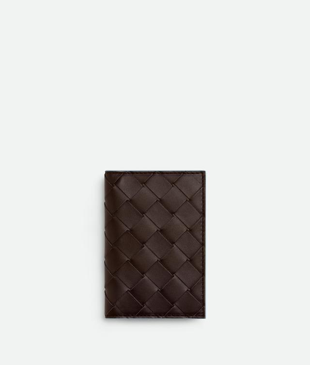 Men's Intrecciato Flap Card Case in Fondant/ice Product Image