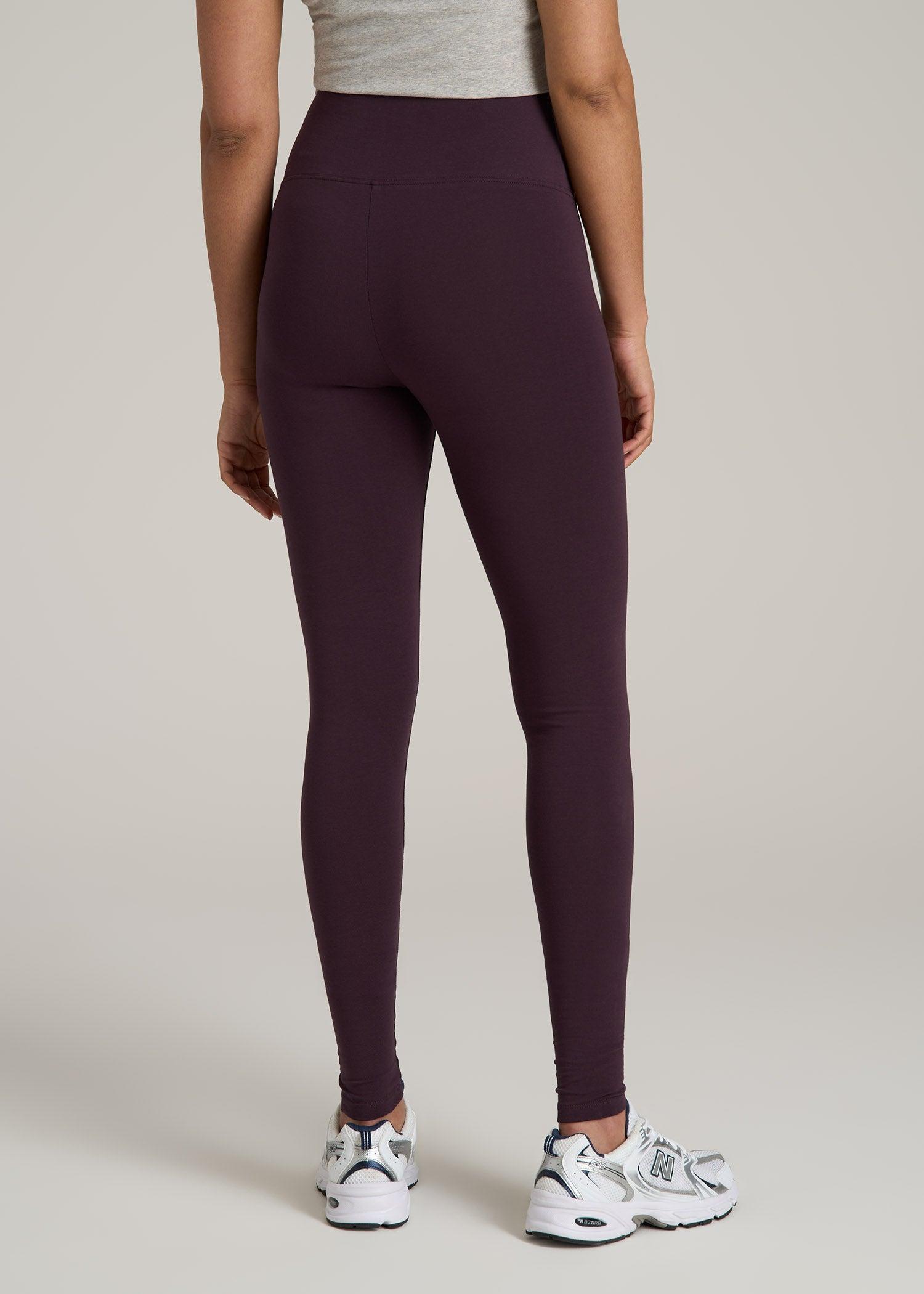 Women's Tall Cotton Leggings in Deep Purple Product Image