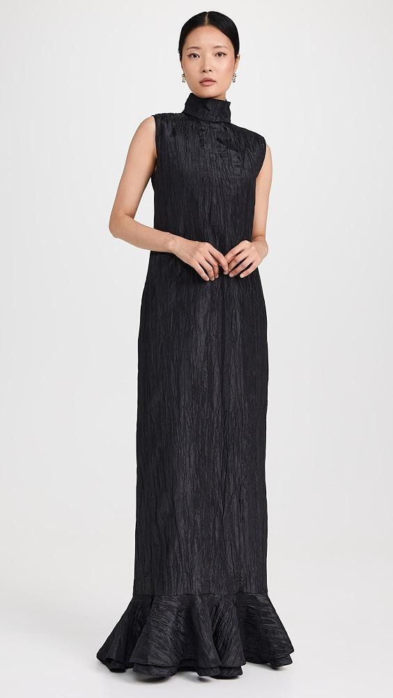 Dur Doux Black Crinkle Taffeta Gown | Shopbop Product Image