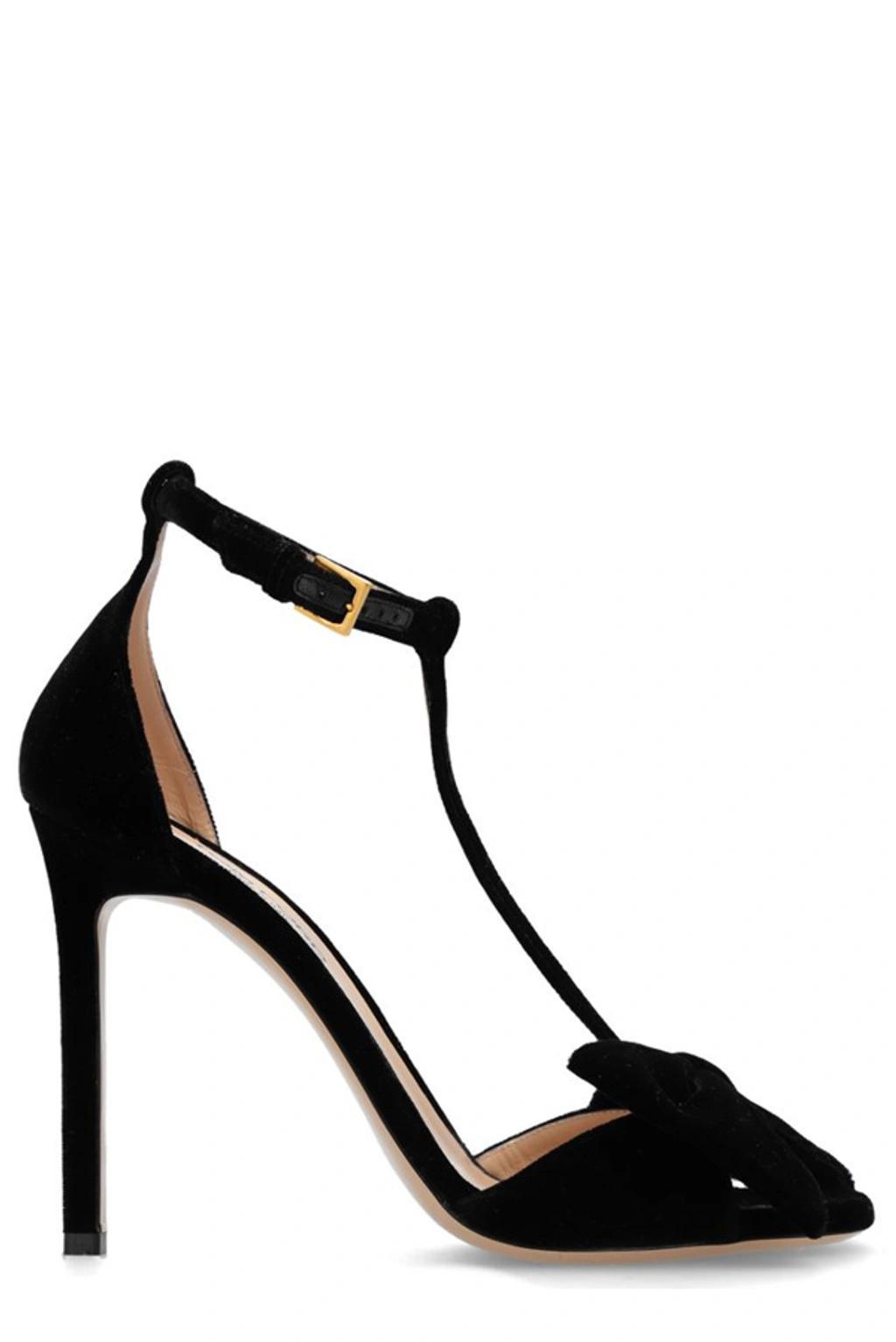 TOM FORD 105mm Brigitte Velvet Sandals In Black Product Image