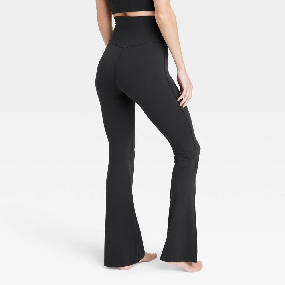 Women's Everyday Soft Ultra High-Rise Flare Leggings - All In Motion™ Black M Product Image