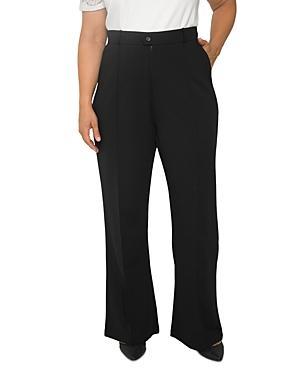 Standards & Practices Pintuck Stretch Crepe Wide Leg Trousers Product Image