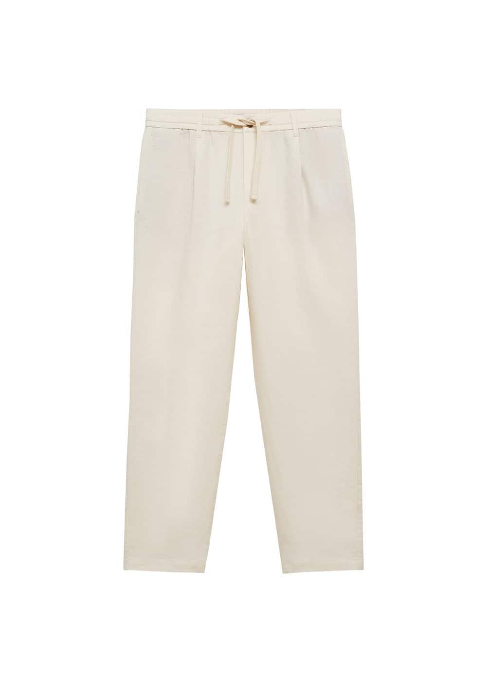 MANGO MAN - Slim-fit pants with drawstring off whiteMen Product Image